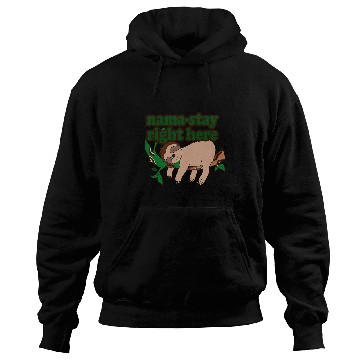 Discover Sloth Pet Sleepy Sloth Yoga Joke NamaStay Right Here Cute Art Design Hoodies