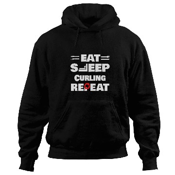 Discover Eat Sleep Curling Repeat Curling Hoodies