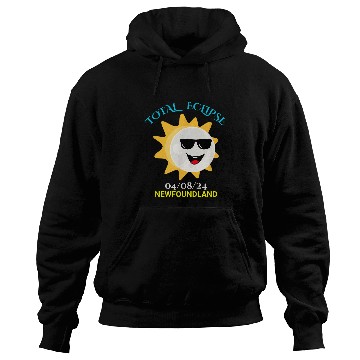 Discover Newfoundland Funny Sun Moon Total Solar Eclipse 040824 Hoodies