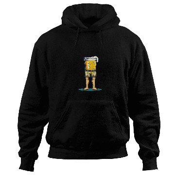 Discover Beer Fun Running Beer in Swim Trunks for Beach and Summer Vacation Hoodies
