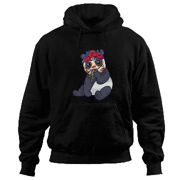 Discover Panda Pet Mexican Panda with Flowers Bamboo Hoodies