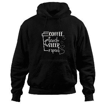 Discover Coffee Fun Teach Sleep Repeat Virtual Homeschool Mom Teacher Hoodies