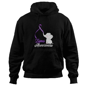 Discover Elephant Pet Purple Ribbon Lupus Warrior Cute Lupus Awareness Hoodies
