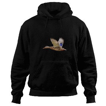 Discover Duck Pet Mallard Duck in Flight Ornithology Hoodies