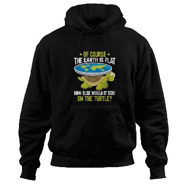 Discover Turtle Pet Funny Flat Earth Society Turtle Humor Hoodies