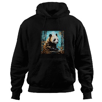 Discover Panda Pet Aurora Essence Kintsugi Panda in Bamboo Tapestry Hoodies