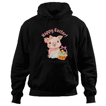 Discover Easter Bunny Spring Pig bow Egg Hunting Basket Hoodies