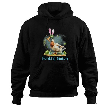 Discover Easter Bunny Easter Egg Hunting Season Funny Duck Hunting Hoodies