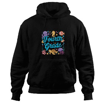 Discover Turtle Pet Fourth Grade Under The Sea Underwater Turtle Fish School Hoodies