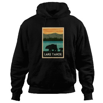 Discover Bear Pet Retro Lake Tahoe californias Outdoor Bear Silhouette Gifts Hoodies