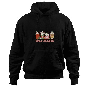 Discover Coffee Fun Cozy Season Retro Christmas Coffee Hot Chocolate Hoodies