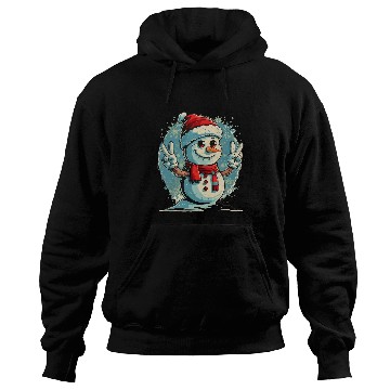 Discover Snowman Harmony Peaceful Winter Emblem Hoodies