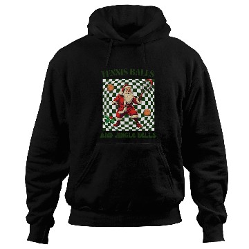 Discover Tennis Balls and Jingle Bells Santas Christmas Game Hoodies