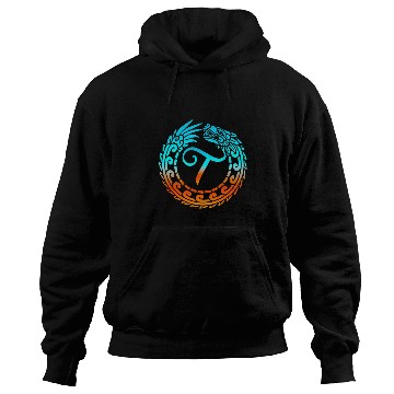 Discover Dragon Pet Tribal Dragon Initial Letter T Monogram Boho Hoodies
