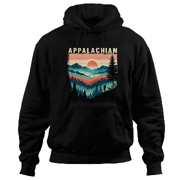 Discover Trail Horizontal Stripe Appalachian Trail Hiking Camper Hoodies