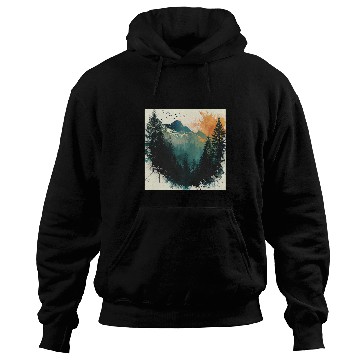 Discover Tree Woods dark Green Nature Outdoor Explore forest green 2 Hoodies