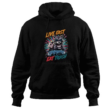 Discover Raccoon Pet Live Fast Eat Trash Panda Colorful 2 Hoodies
