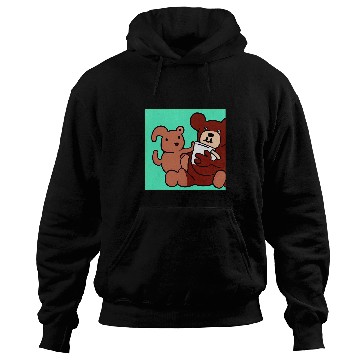 Discover Bear Pet Hot Chocolate Drinking Bear Super Cute Odd vintages Cartoon Hoodies