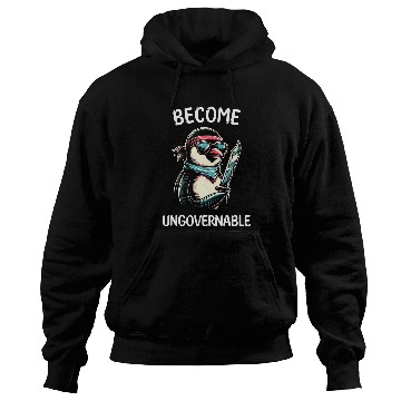 Discover Penguin Pet Become Ungovernable Meme Funny Penguin Meme Retro 11 Hoodies
