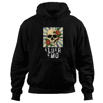 Discover Elder Emo Funny Emo Music Fan Scene Alternative 90s Kids Pun 9 Hoodies