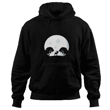 Discover Lacrosse Gift Great Moose Design In The Moonlight Hoodies