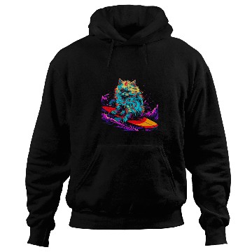 Discover Persian Cat Surf Hoodies