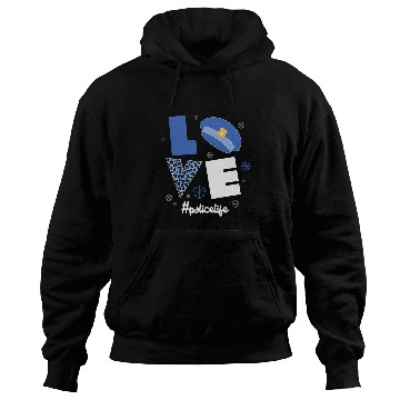 Discover Police Life Love Christmas Graphic Oversized Hoodies