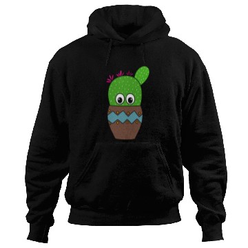 Discover Cute Beavers Tail Cactus In Earthen Pot Hoodies