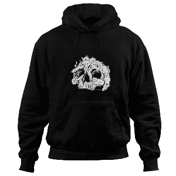 Discover Creepy Cute Cat Skull Design Nu Goth Cats Doodle Art Hoodies