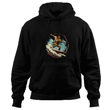 Discover Twilight Tide Surfing Under the Sunset Sky Hoodies