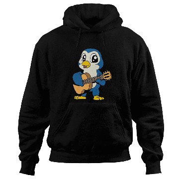 Discover Penguin Pet Cartoon penguin playing guitar Hoodies
