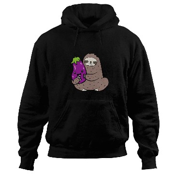 Discover Sloth Pet With Vegetable Cute Eggplant And Sloth Hoodies