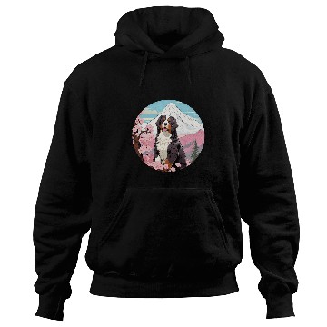 Discover Bernese Mountain Dog Mount Fuji Funny Japan Hoodies
