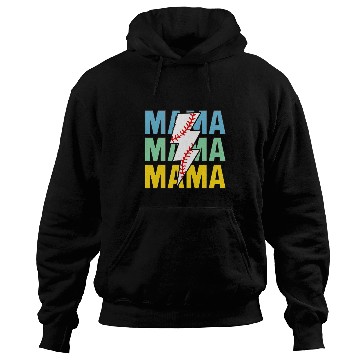 Discover Baseball Mama Distressed Lightning Bolt Mom Hoodies
