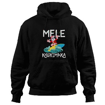 Discover Surf Life Mele Kalikimaka Hawaiian Christmas Hawaii Santa Surfing Hoodies