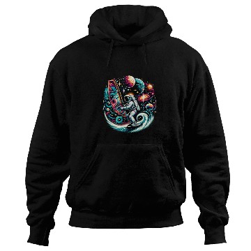 Discover Cool Galaxy Windsurfer Astronaut on Windsurfing Hoodies