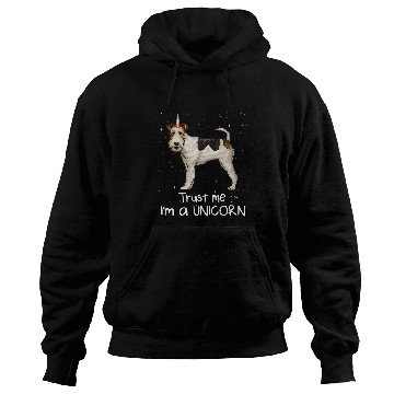 Discover Funny Wire Fox Terrier Trust Me Im A Unicorns Dog Hoodies