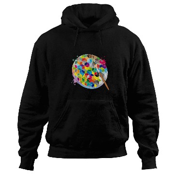 Discover Geometric colours artist palette with brush Hoodies