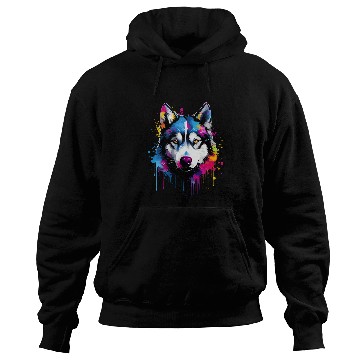 Discover Colorful Siberian Husky Dog Hoodies