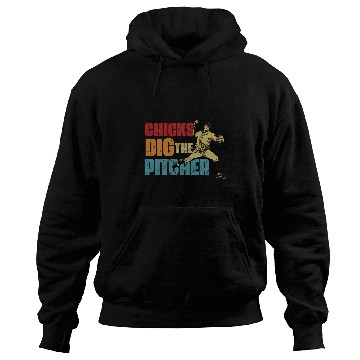 Discover Baseball Pitcher Funny Chick Dig The Pitcher Softball Player Hoodies