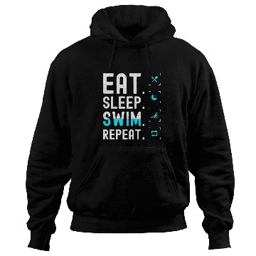Discover Swimming Pool Eat Sleep Swim Repeat 2 Hoodies