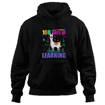 Discover 100 Days Of Magical Learning Llama Funny Teacher Student Hoodies