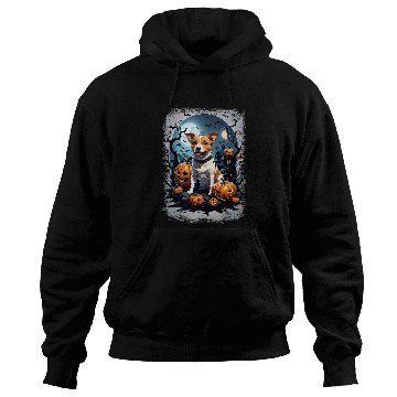 Discover Cute Jack Russell A Spooky Haunted House Full Moon Hoodies