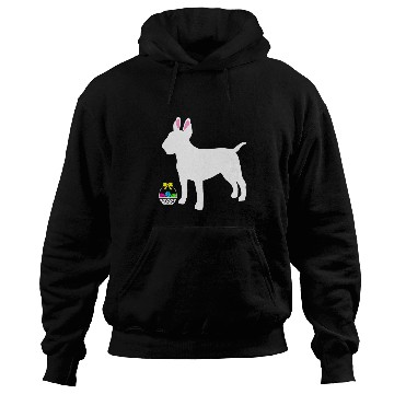 Discover Bull Terrier Easter Bunny Dog Silhouette Hoodies