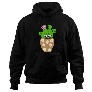 Discover Cactus In Pretty Daisy Jar Planter Hoodies