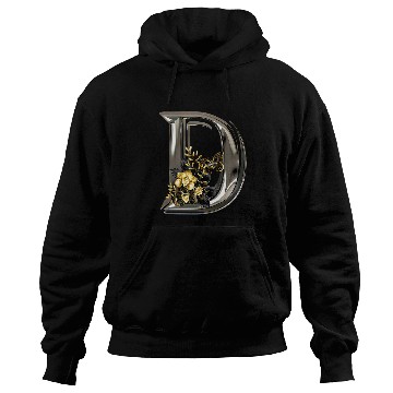 Discover Initial Letter D Monogram with Flowers and Butterfly Hoodies