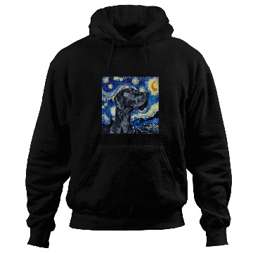 Discover Great Dane Dog Van Gogh Style Starry Night Hoodies