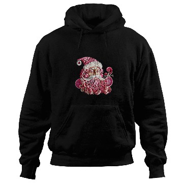 Discover Funny vintages Pink Christmas Santa Claus Paper Art Quilling Hoodies