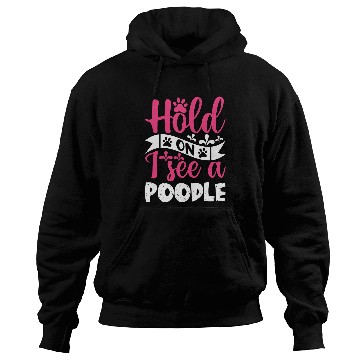 Discover Hold On I See A Poodle Hoodies