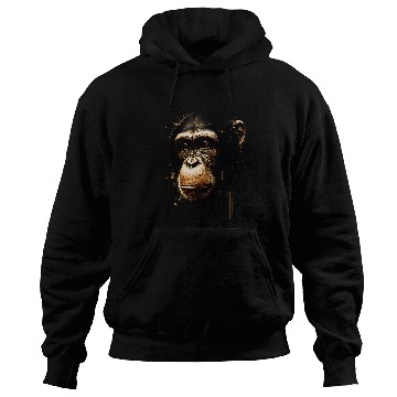 Discover Chimpanzee Monkey Portrait Hoodies